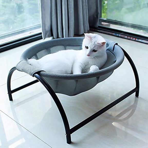XUET Cat Bed Dog/Pet Hammock Bed Free-Standing Kitty Sleeping Cat Supplies Pet Supplies Whole Wash Stable & Breathable Easy Assembly Indoors Outdoors, 16.9 in x 16.9 in x 9.5 in