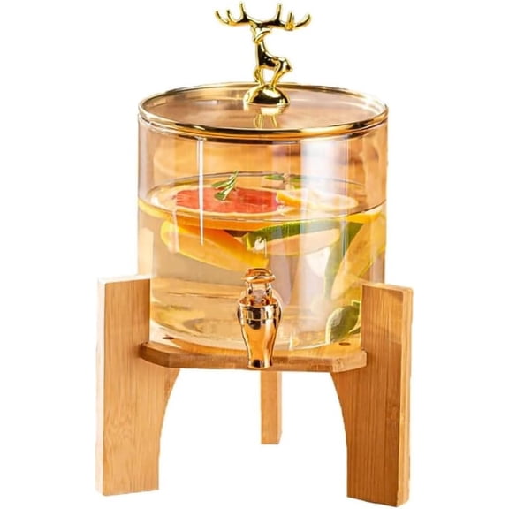 XUET Drink Dispenser, Beverage Dispenser with Stand and Spigot, 88oz Party Juice Buffet Drink Machine, Beautiful Practical, for Lemonade, Juice, Water, Outdoor, Daily Use
