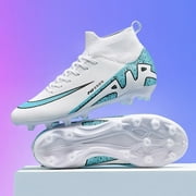 XUET Kids Soccer Cleats Boys Girls Firm Ground Professional Athletic Outdoor Football Shoes for Mens Women