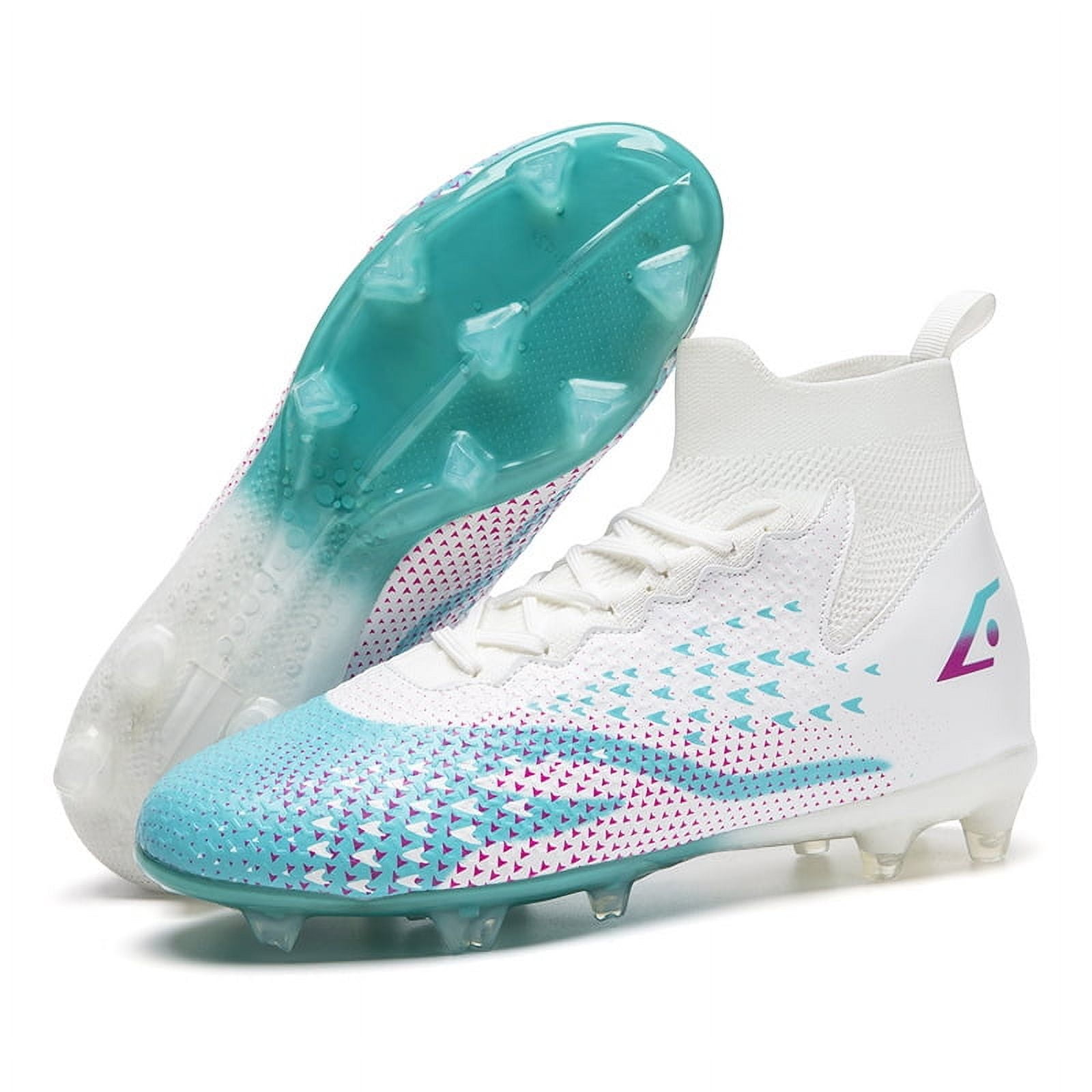 XUET Men's Soccer Cleats High-Top Football Boots for Youth Professional Training Turf Indoor Outdoor Athletic Sneaker