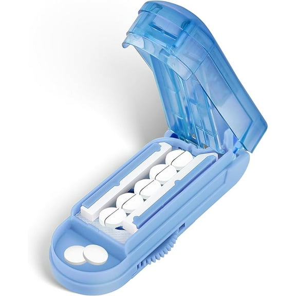 XUET Pill Cutter Splitter for Small and Tiny Pills, Multiple Pill Cutters for Small or Large Pills, Adjustable Pill Splitter with Centering Device and Blade Guard for Multi Tablets