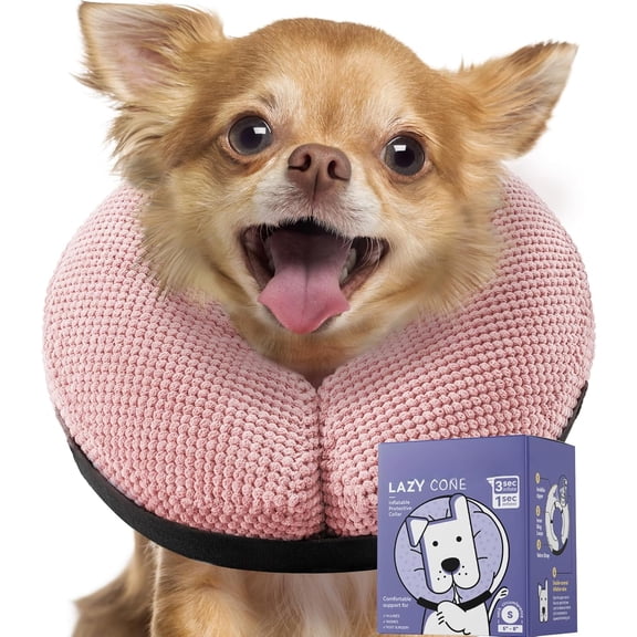 XUET Soft Inflatable Dog Cone for Large Medium Small Dogs Cats - Neck Donut, E Collar Alternatives for Recovery