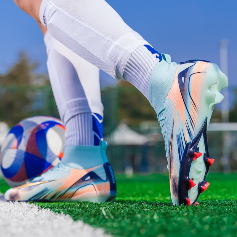 XUET Women's Stylish Football Boots Anti-Slip Soccer Shoes Outdoor Training TF/AG