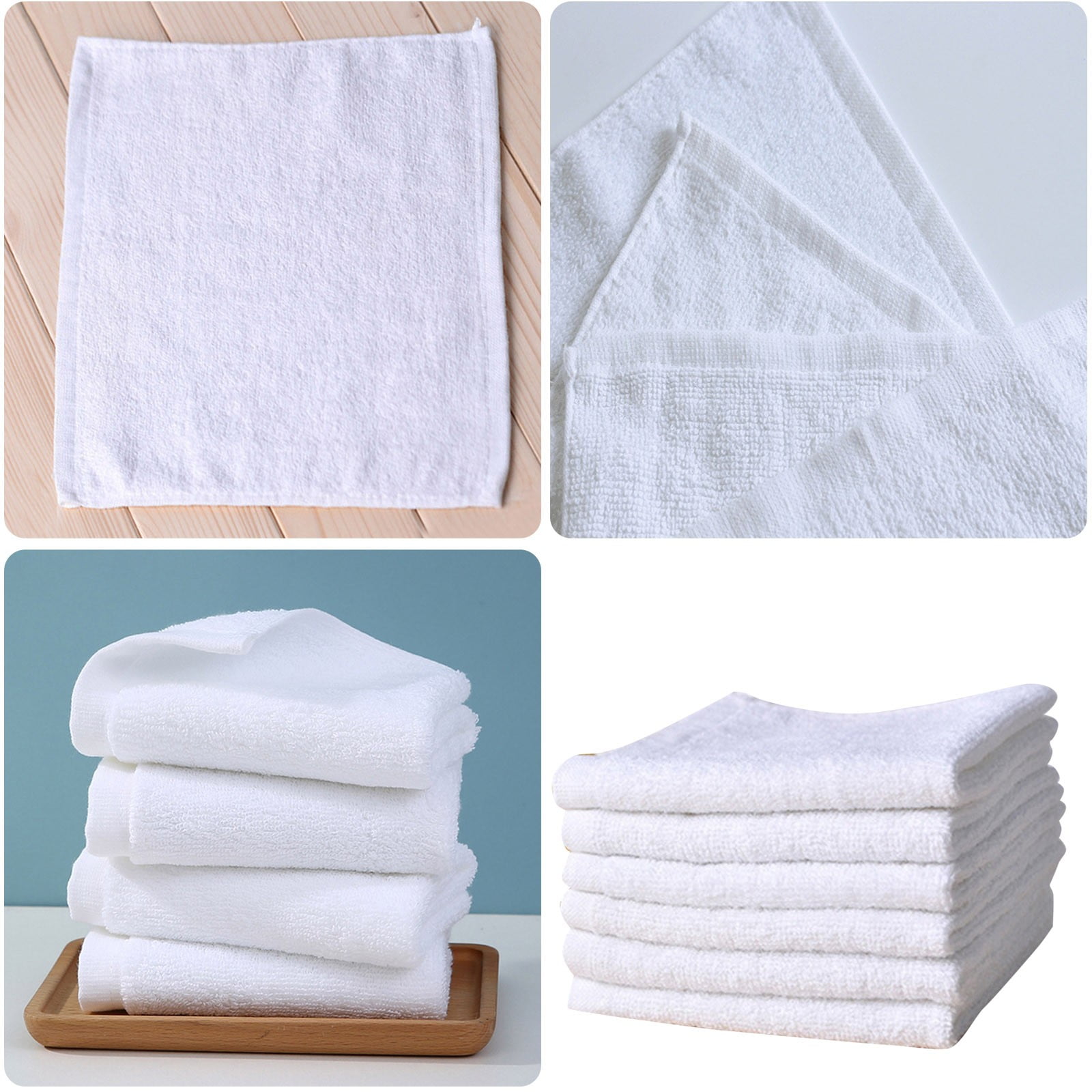 XUEYING Bathroom Fingertip Towels White Square Towel Pure Hotel