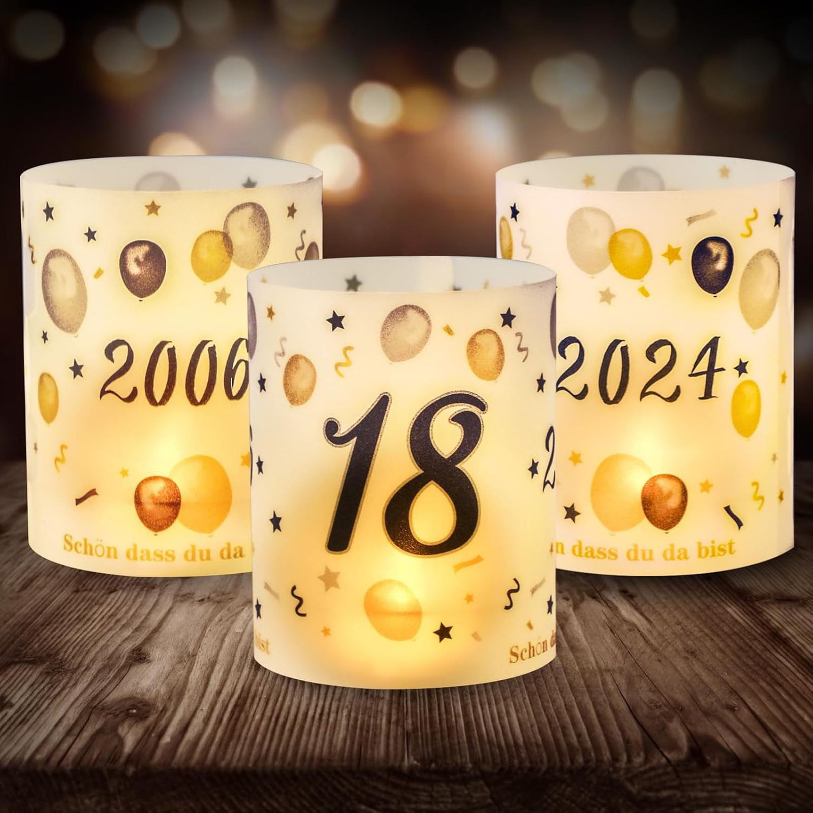 XUEYING Candle Bathroom Wrap Candle Holder Happy Birthday Tealight