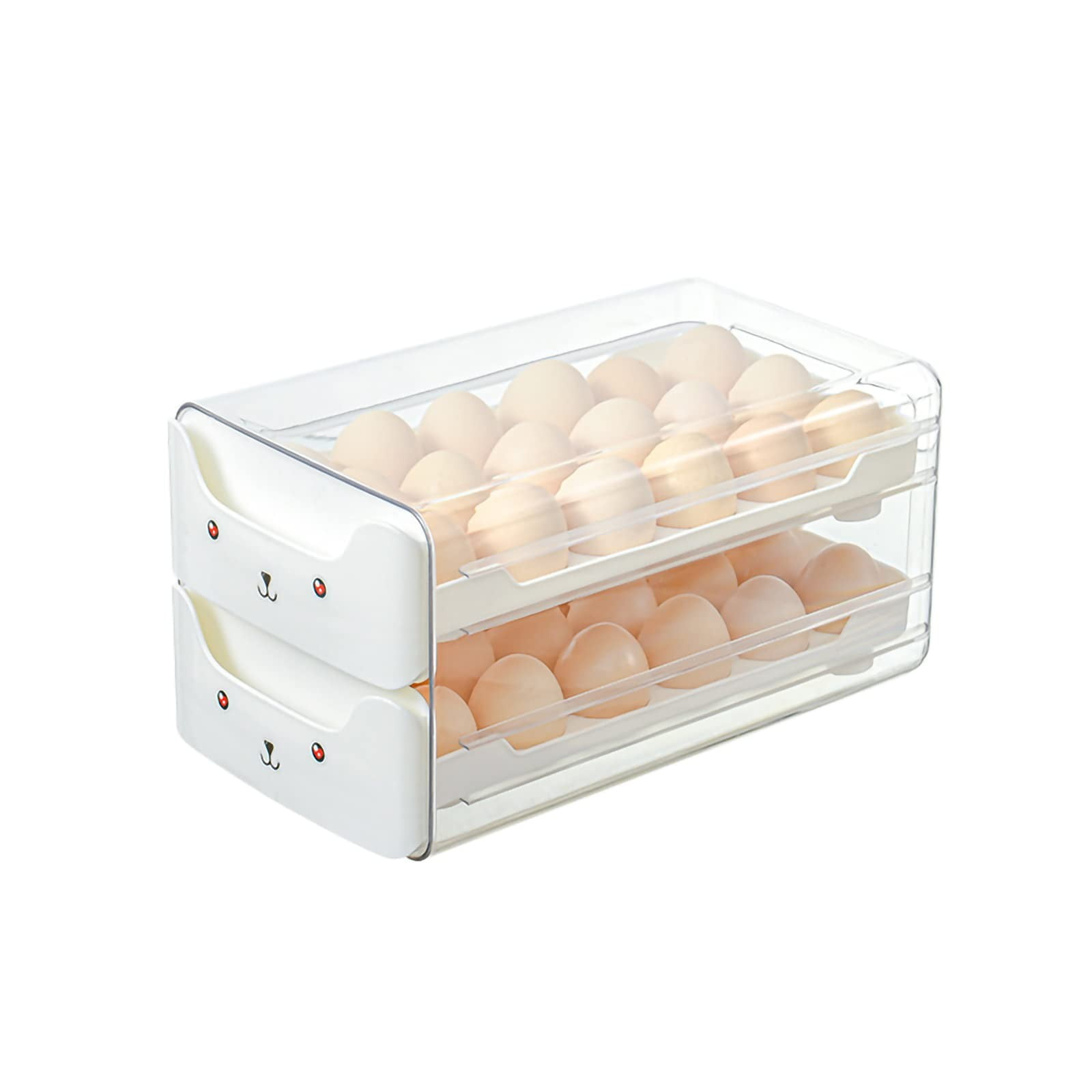 XUEYING Large Food Storage Containers with Lids Airtight Double Egg