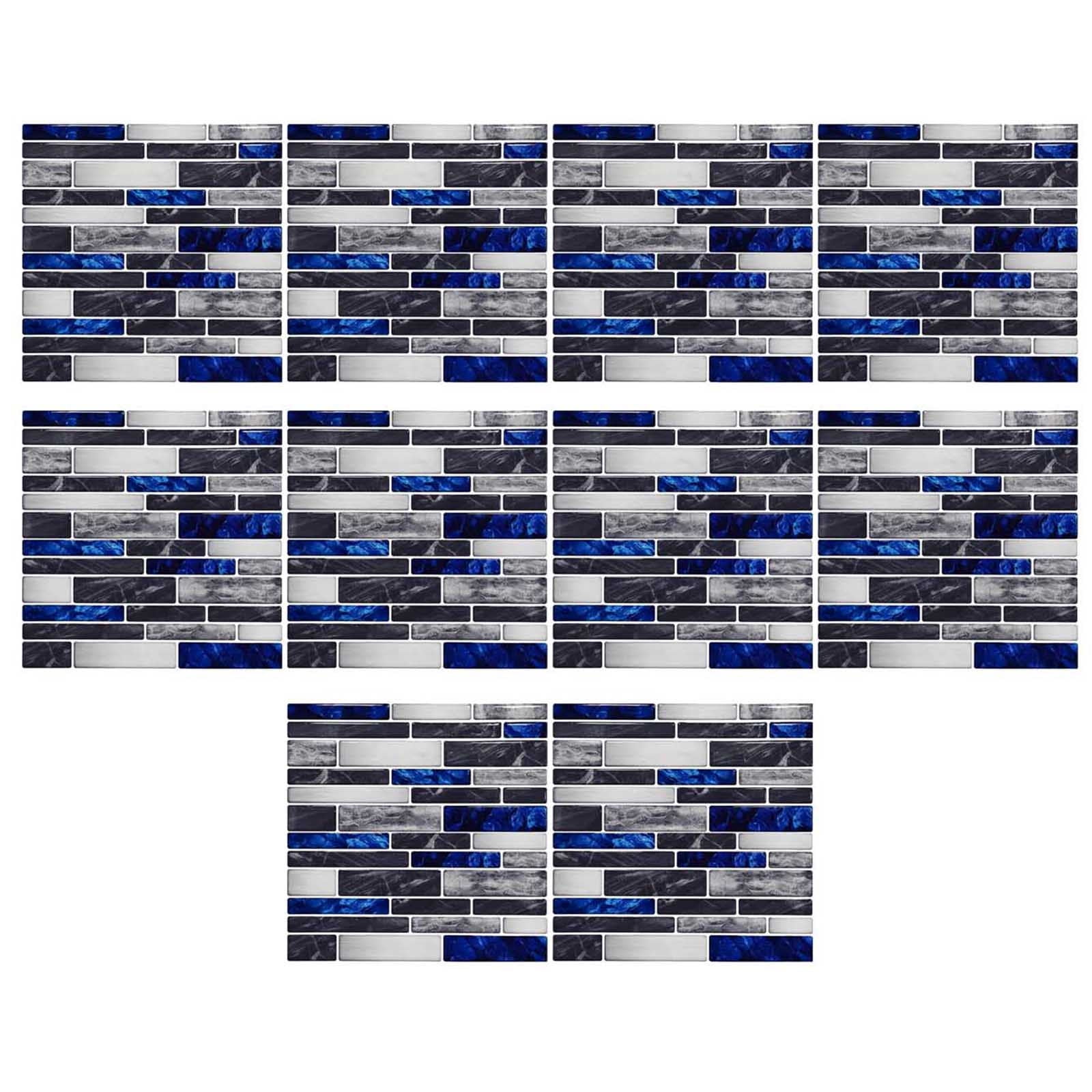 XUEYING Stickers for Walls Self 3D Tile Stickers 10 Sheets Kitchen