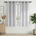 thumbnail image 1 of XUEYU 100% Blackout Curtains for Bedroom, Light Blocking Thermal Insulated Curtains with Noise Reduction, 42x63 Inch Room Darkening Window Drapes, Set of 2 Panels, White, 1 of 7