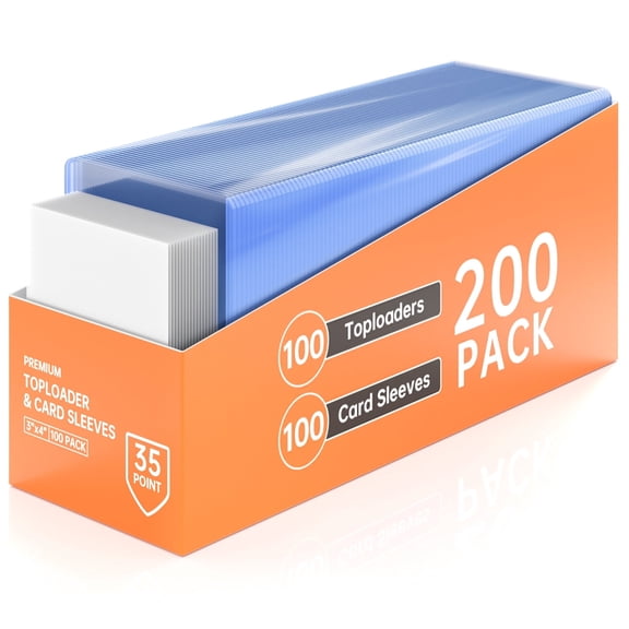 XUEYU 200-Piece Hard Top Loaders, 3" x 4" Card Sleeves with PSA Graded Compatibility, Combined with Card Films for Dual Protection, Designed for Baseball Card Enthusiasts & Professional Graders