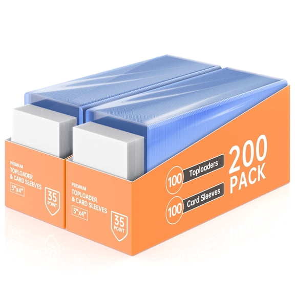XUEYU 400-Piece Hard Top Loaders, 3" x 4" Card Sleeves with PSA Graded Compatibility, Combined with Card Films for Dual Protection, Designed for Baseball Card Enthusiasts & Professional Graders