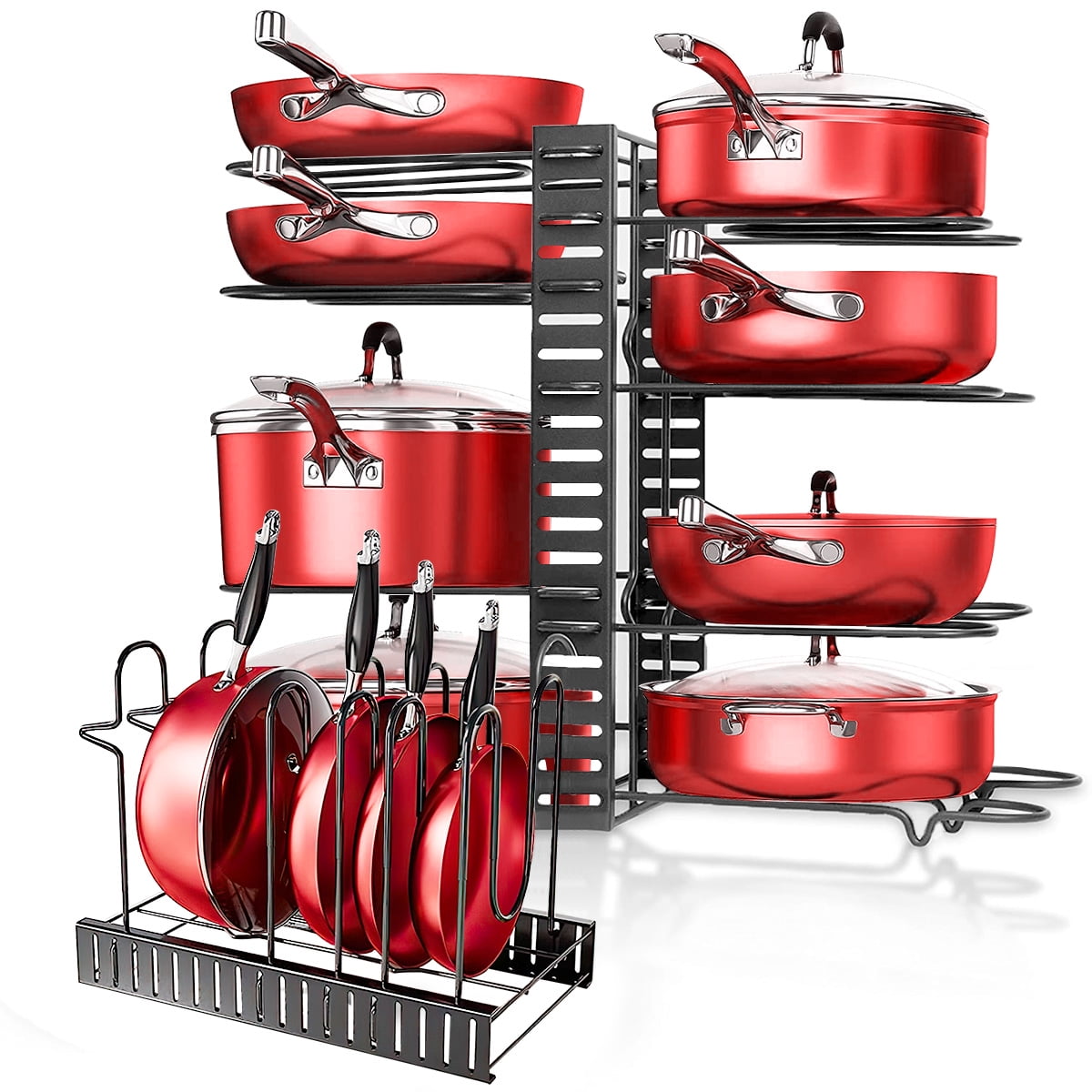 XUEYU 8Tier Storage Pot Racks and Kitchen Organizers, Pots and Pans