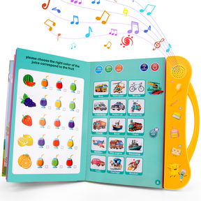 XUEYU ABC Sound Book with Recording & Playback Functions, Interactive Alphabet Learning Toy with Letters, Words, Shapes & Childrens Songs, Preschool Educational Toy