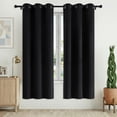 thumbnail image 1 of XUEYU Blackout Curtains 2 Panels, 100% Full Light Blocking Window Curtains, Grommet Energy Efficient Drapes for Bedroom Living Room, 42x72 Inch, Black, 1 of 8