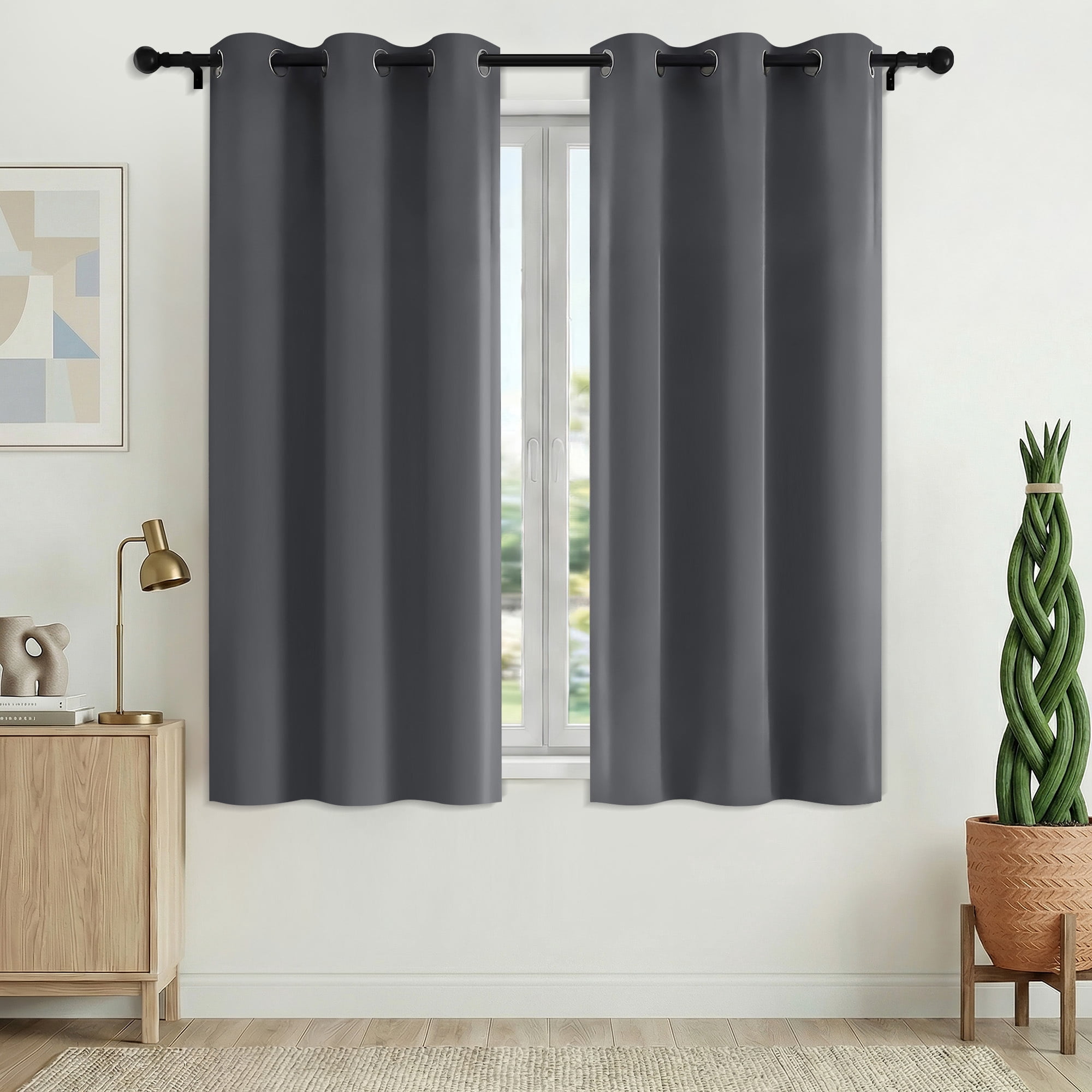 XUEYU Blackout Curtains 2 Panels, 100% Full Light Blocking Window