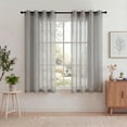 thumbnail image 1 of XUEYU Sheer Curtains 52" W x 72" L, Light Filtering Curtain Panels Solid Color Window Sheer Curtain Panel, Elegant Curtains & Drapes for Living Room, Bedroom 2 Panels, Gray, 1 of 7