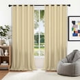 thumbnail image 1 of XUEYU Blackout Curtains, Full Light Blocking Curtains for Bedroom, Window Curtain for Living Room 52 x 96 inch Grommet, Energy Efficient Curtains for Living Room Window(2 Panels,Beige), 1 of 7