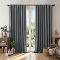 thumbnail image 1 of XUEYU Window Curtains Blackout, Back Tab Curtains 96 Inch, 100% Blackout Curtains Darkening Light Blocking Curtains for Living Room Bedroom Full Light Blocking Curtains 2 Panel Set,W52 x L96, Gray, 1 of 7