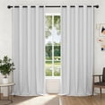 thumbnail image 1 of XUEYU 100% Blackout Curtains for Bedroom, Light Blocking Thermal Insulated Curtains with Noise Reduction, 52x96 Inch Room Darkening Window Drapes, Set of 2 Panels, White, 1 of 7