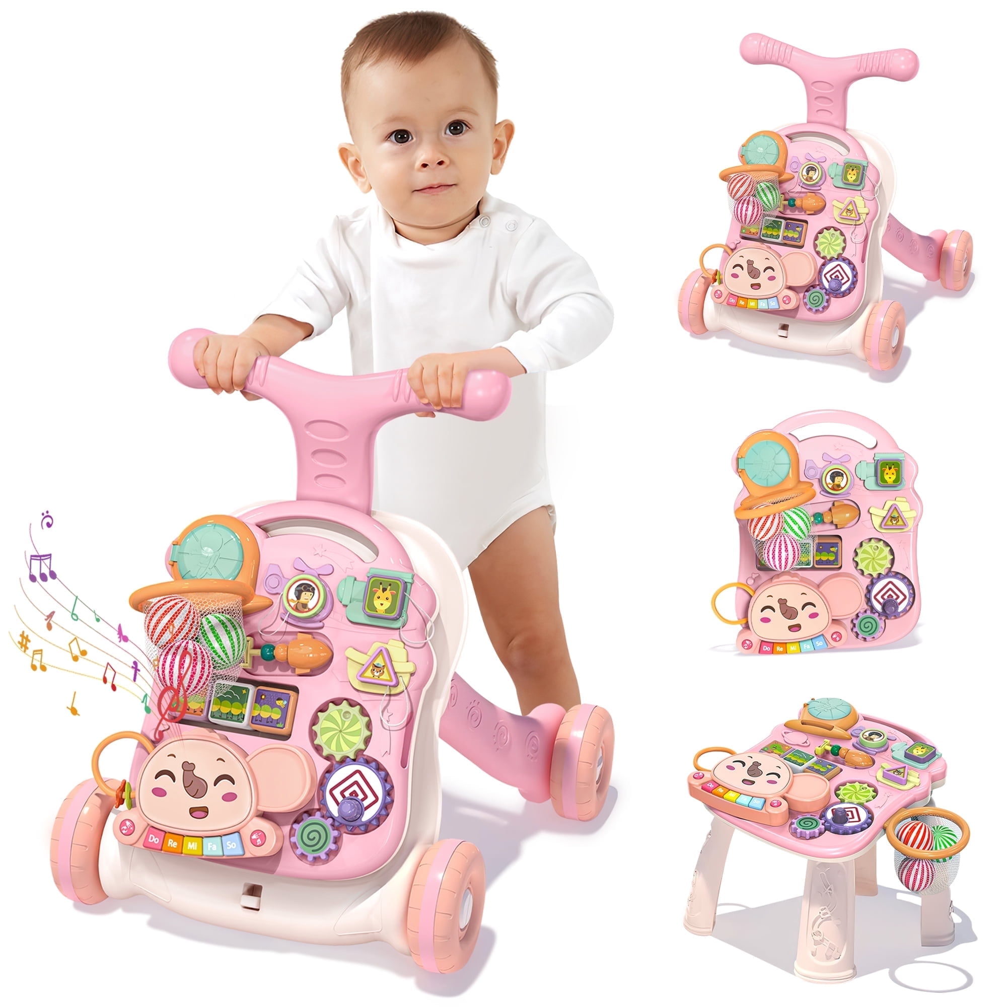 Xueyu Baby Sit-to-Stand Walker, 3 in 1 Learning Table