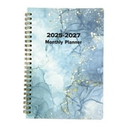 XUFLVPSEF 2025-2027 Monthly Planner - 3 Year Monthly Planner 2025-2027, Jan. 2025 to Dec. 2027, Pocket Calendar for Purse with Spiral Wirebound, Monthly Tabs, 5" x 6"