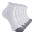 thumbnail image 1 of XUFLVPSEF 5 Pairs Men's Basketball Socks Solid Color Short Socks Black Socks Gym Golf Tennis Athletic Socks Work Socks White, 1 of 8