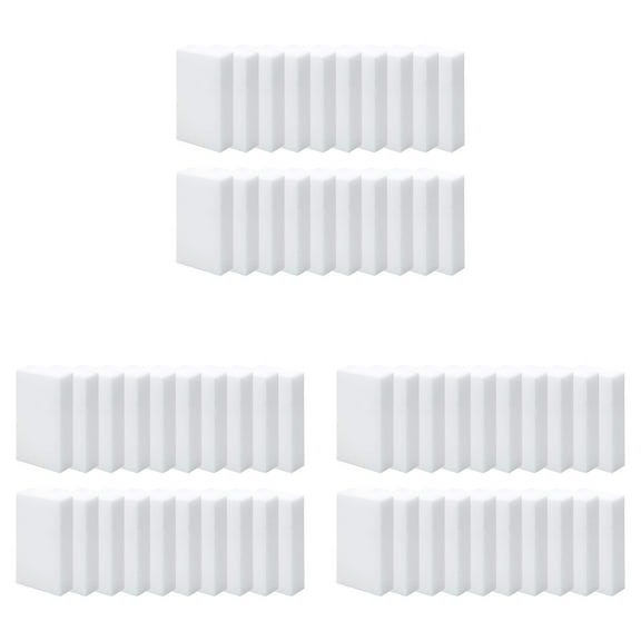 XUFLVPSEF 60x Magic Eraser Sponges 3.9x2.4x1 inches, White Melamine Miracle Cleaning Pads for White Walls, Floors, Shoes, Kitchen, Bathroom, Household, Multi-Surface Sponges, Strong Cleaning Power