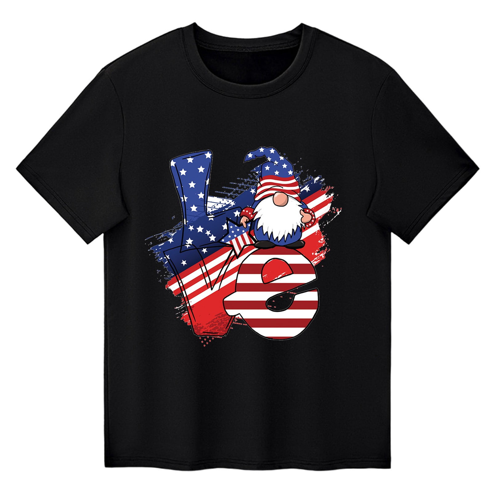 XUFLVPSEF Baby Boy Clothes Little Children and Big Kids Pygmy Flag LOVE Cartoon Print Boys Girls Tops Short Sleeved T Shirts Boys Fashion Black 8-10 Years