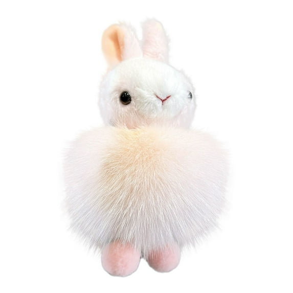 XUFLVPSEF Easter Decorations Bunny Plush Tree Ornaments, 1 Pcs Mini Rabbit Ornaments for Small Tree, Kids School Home Office Party Supplies Gifts, Cute Spring Decorations for Home Pink