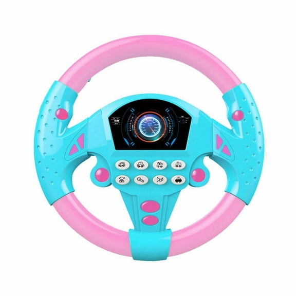 XUFLVPSEF Kids Car Steering Wheel Toy with Sound & Light - Portable Pretend Play Driving Simulator, Creative Car Seat Travel Activity for Children