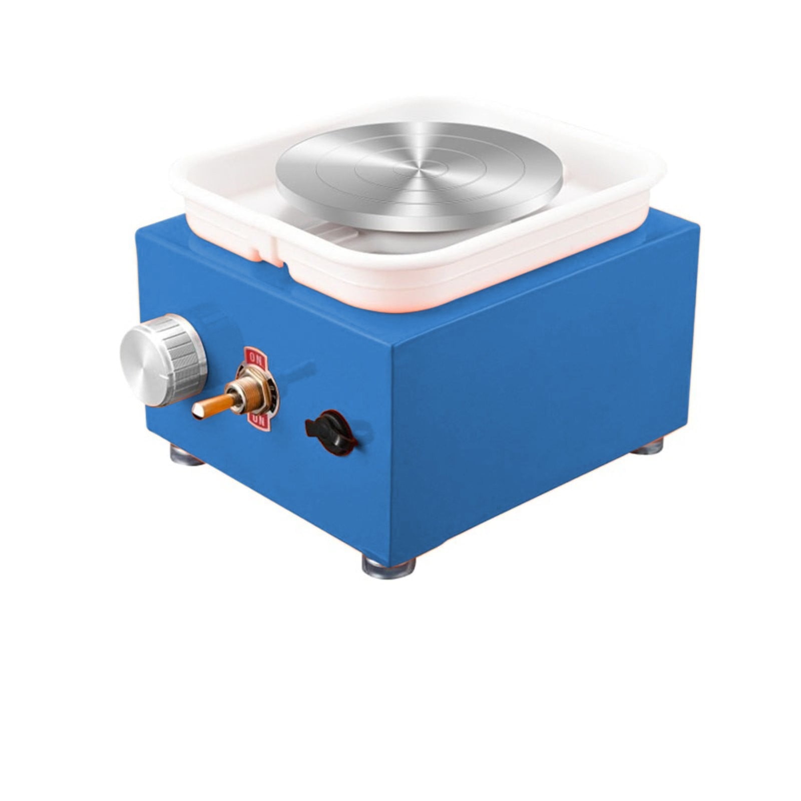 XUFLVPSEF Large Electric Pottery Wheel Forming Machine Ceramic Clay Wheel with Foot Pedal Detachable Basin DIY Tools for Adults Beginners Clearance Sale Blue