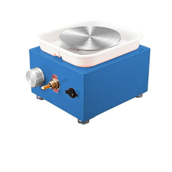 XUFLVPSEF Large Electric Pottery Wheel Forming Machine Ceramic Clay Wheel with Foot Pedal Detachable Basin DIY Tools for Adults Beginners Clearance Sale Blue