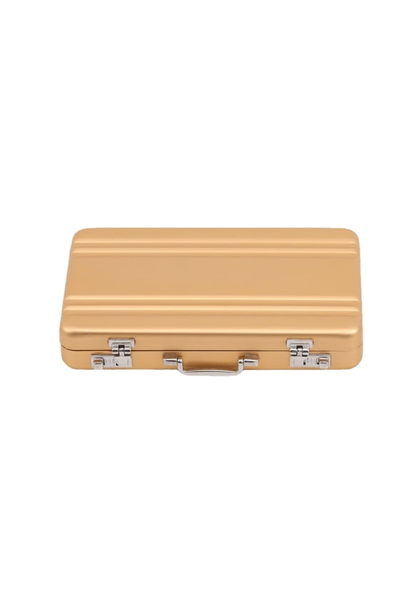 Mini Business Card Holder for Men Cute Password Briefcase Suitcase Aluminum Business Card Case Metal Credit Card Holder ID Cards Briefcase Gift for Woman
