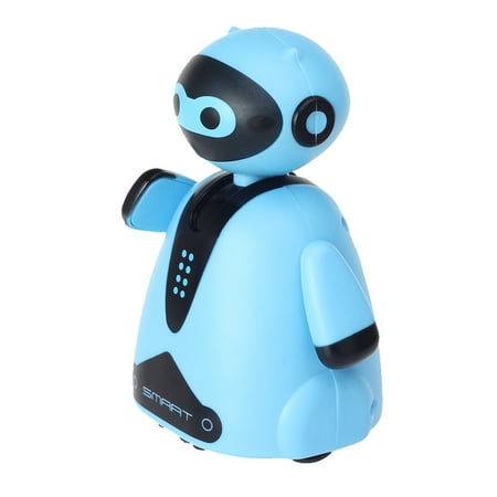 XUFLVPSEF Mini Magic Inductive Robot Toy Tracer Bot Interactive Toy Follow Black Line with LED Light Educational Toys for Kids Clearance Sale Blue