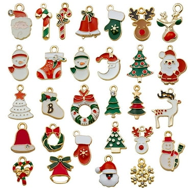 XUFLVPSEF Mini Resin Christmas Ornaments Tiny Christmas Tree Decorations Set Comes with String Small Christmas Hanging Ornament for Christmas Tree Decorations