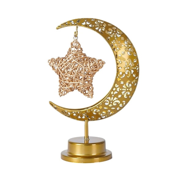 XUFLVPSEF Moon Lamp Enchanted Ramadan Decorations Lamp for Bedroom Magic Kids Night Lights Crescent Moon Light Battery Operated Table Lamp Galaxy Light Eid Home Decor Christmas Decor Gifts