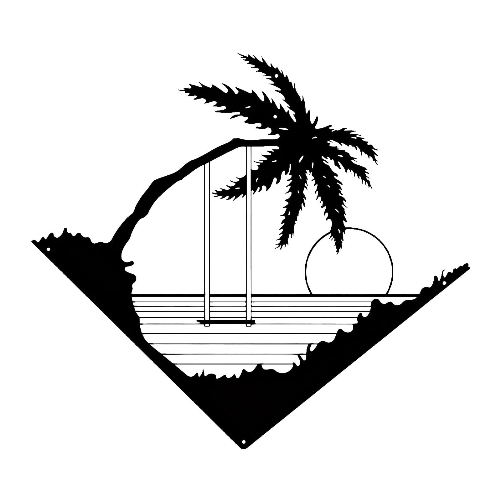 Palm Tree Outdoor Wall Decor
