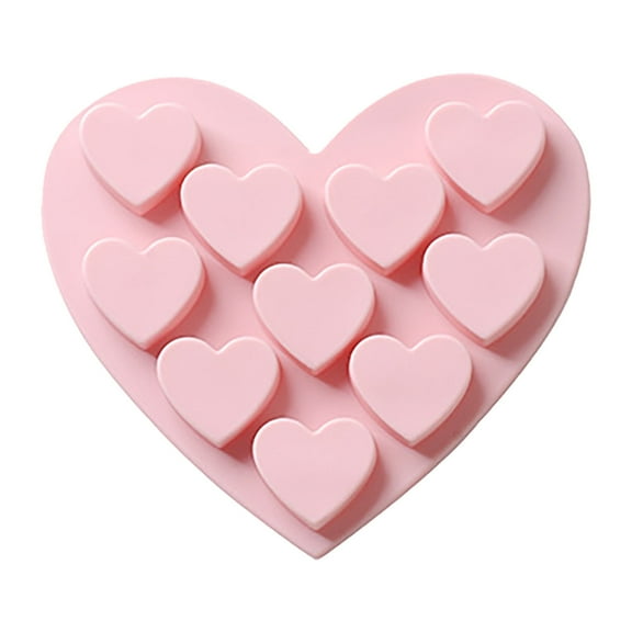 XUFLVPSEF Silicone Heart Shaped Cake Pans 3D Diamond Heart Cake Mold Baking Pan Nonstick Geometric Heart Love Chocolate Mould for Valentine's Day Clearance Pink