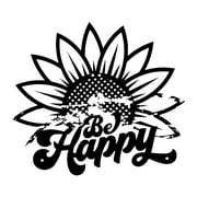 XUFLVPSEF Sunflower Wall Decor Flowers Metal Wall Art Black Sunflowers Home Decorations for Bathroom Farmhouse Living Room Kitchen Home Office
