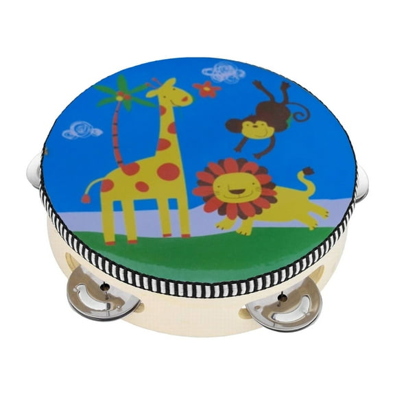 XUFLVPSEF Tambourines Musical Instrument for Kids and Adults, 4 inch Hand Held Drum Bell Tamborine with Plastic Metal Percussion Hand Tambourine Educational Gift for KTV, Party, Game