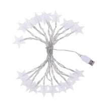 XUFLVPSEF Warm White Star String Lights Plug in Fairy String Lights Waterproof Extendable for Indoor Outdoor Wedding Party Christmas Tree New Year Garden Decoration