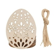 XUFLVPSEF Wooden Easter Ornaments Decorations DIY 3D Easter Craft Kit Assorted Paintable Unfinished Wood Easter Egg Ornaments for Kids Party Favors Easter Spring Classroom Home Activity Art Project