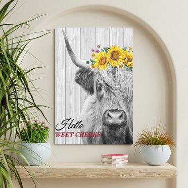 ASPORIC Funny Metal Sign Highland Cow 3D Are You Pooping Vintage Wall Art Decoration Living Home