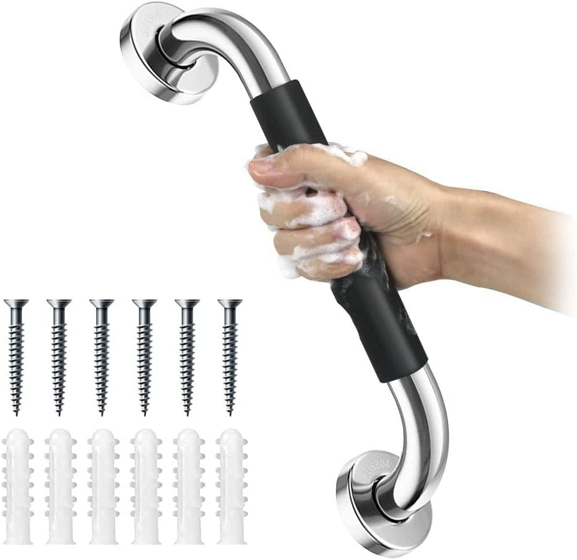 XUHOG Stainless Steel Silicone Handprint Toilet Handrail Bathtub ...