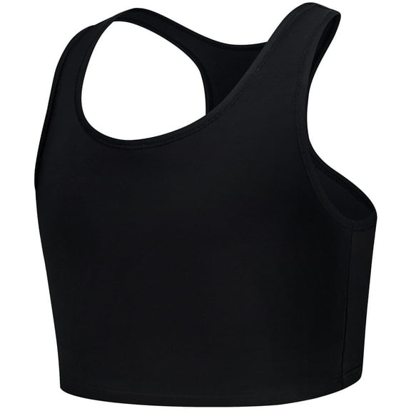 XUJI Chest Binder Women Transgender FTM Cosplay Breathable Half Breast Binder Compression Bra Tank Top (B, XXL)