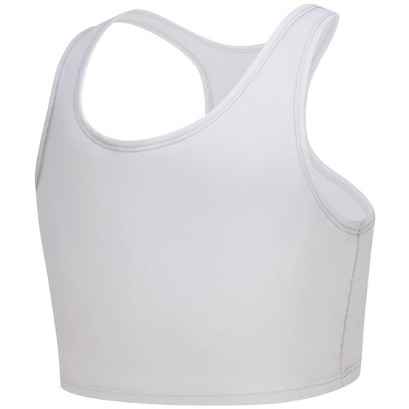 XUJI Chest Binder Women Transgender FTM Cosplay Breathable Half Breast Binder Compression Bra Tank Top (GR, 5XL )