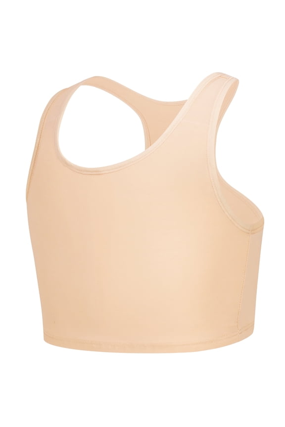 Chest Binder Women Transgender FTM Cosplay Breathable Half Breast Binder Compression Bra Tank Top (N, 5XL )