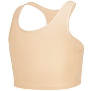 XUJI Chest Binder Women Transgender FTM Cosplay Breathable Half Breast Binder Compression Bra Tank Top (N, M )