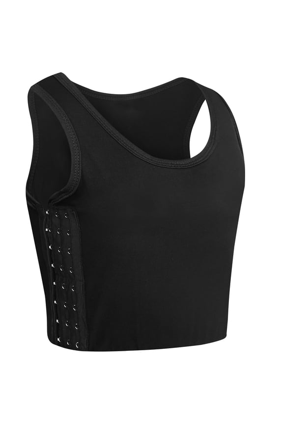 Women Chest Binder Breast Binder Bra Breathable Corset Vest Tank Tops (B, S)