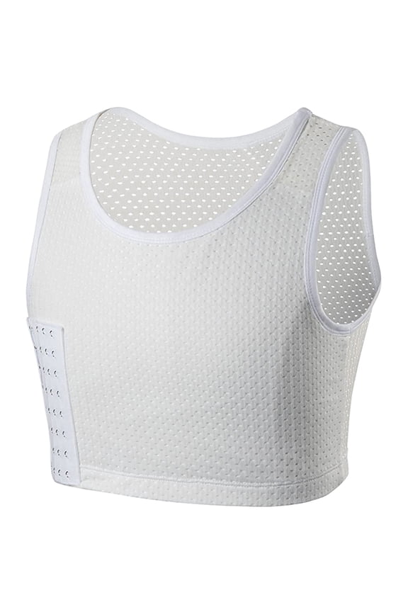 Women Transgender FTM Cosplay Breathable Half Chest Binder Breast Binder (W, 5XL)