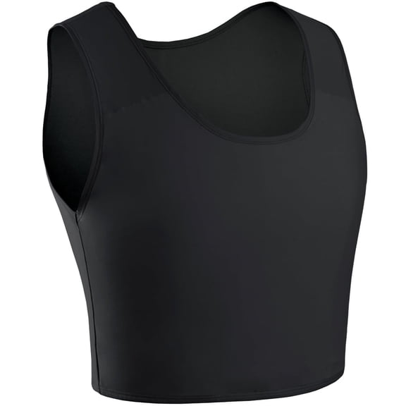 XUJI Women's Breathable Chest Binder Compression Bra Tank Top (B, L)